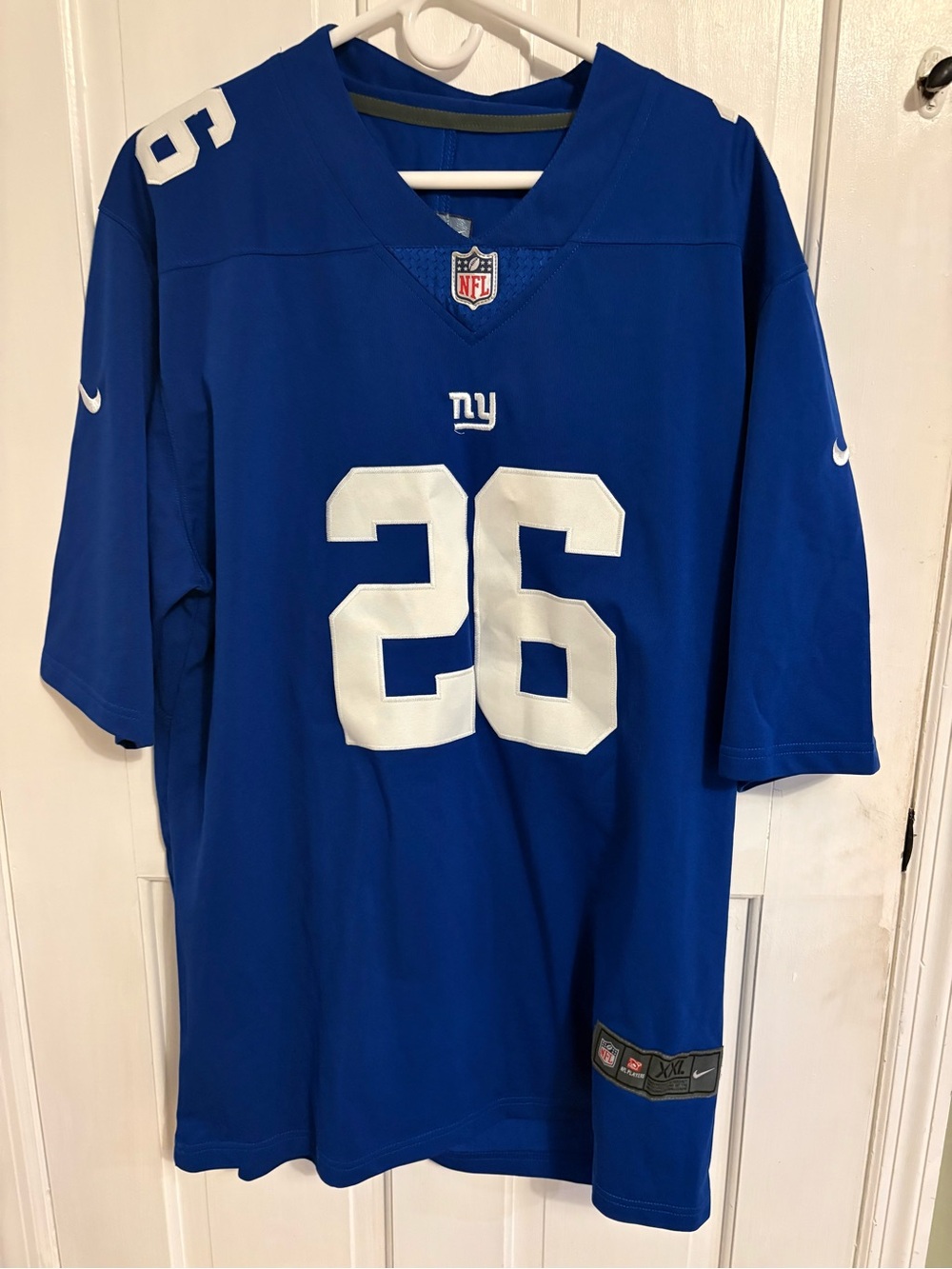 NFL Royal Blue #26 Men's Football Jersey - Giants